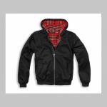 Destroy Everything - Bunda Harrington s hrejivou podšívkou farby RED TARTAN, obojstranné logo (s kapucou iba v čiernej farbe je za 42,90euro!!)